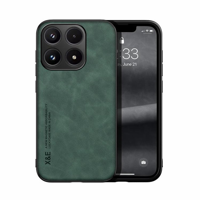 Funda trasera de cuero magnético con tacto de piel para teléfono, For Xiaomi 17 Pro Max, For Xiaomi 17 Pro, For Xiaomi 17, For Xiaomi Poco M7 4G 169mm, For Xiaomi 15T Pro 5G, For Xiaomi 15T 5G