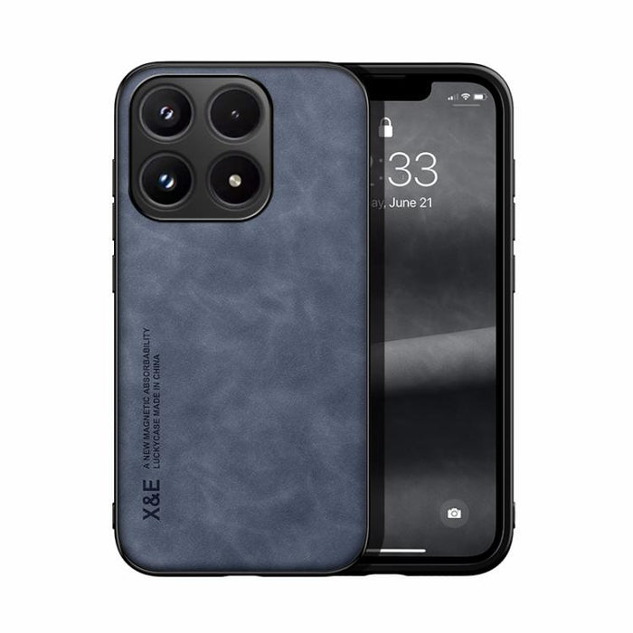 Funda trasera de cuero magnético con tacto de piel para teléfono, For Xiaomi 17 Pro Max, For Xiaomi 17 Pro, For Xiaomi 17, For Xiaomi Poco M7 4G 169mm, For Xiaomi 15T Pro 5G, For Xiaomi 15T 5G