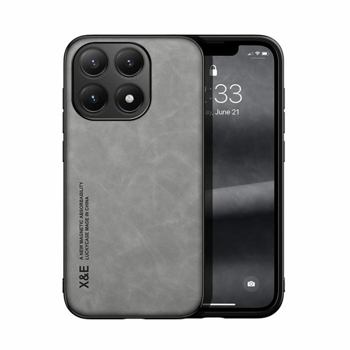 Funda trasera de cuero magnético con tacto de piel para teléfono, For Xiaomi 17 Pro Max, For Xiaomi 17 Pro, For Xiaomi 17, For Xiaomi Poco M7 4G 169mm, For Xiaomi 15T Pro 5G, For Xiaomi 15T 5G