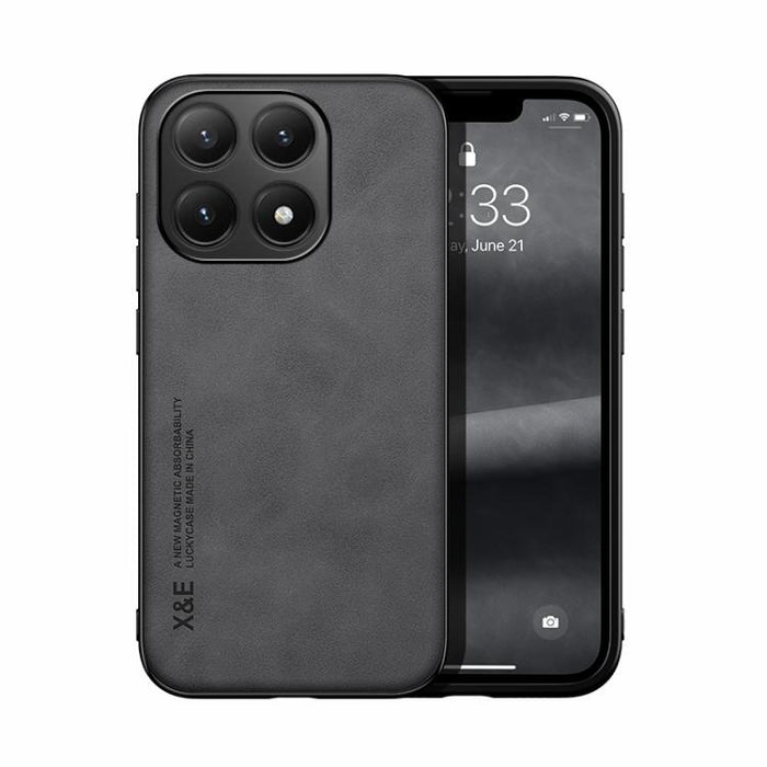 Funda trasera de cuero magnético con tacto de piel para teléfono, For Xiaomi 17 Pro Max, For Xiaomi 17 Pro, For Xiaomi 17, For Xiaomi Poco M7 4G 169mm, For Xiaomi 15T Pro 5G, For Xiaomi 15T 5G