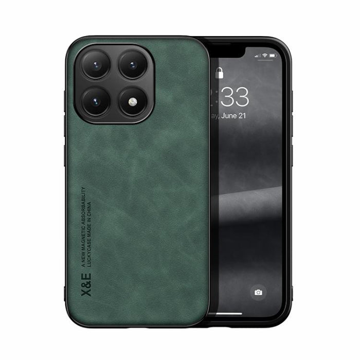 Funda trasera de cuero magnético con tacto de piel para teléfono, For Xiaomi 17 Pro Max, For Xiaomi 17 Pro, For Xiaomi 17, For Xiaomi Poco M7 4G 169mm, For Xiaomi 15T Pro 5G, For Xiaomi 15T 5G