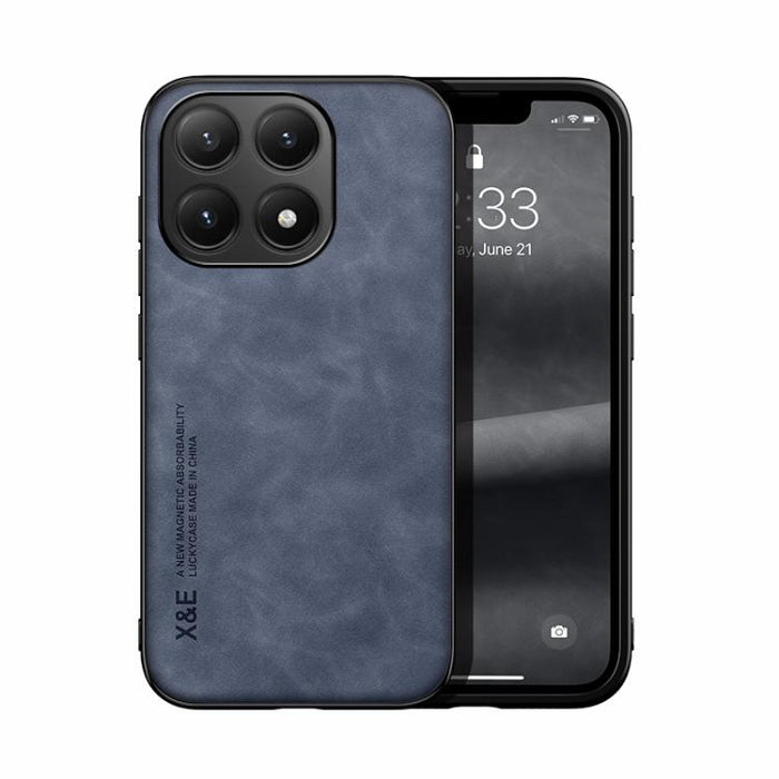 Funda trasera de cuero magnético con tacto de piel para teléfono, For Xiaomi 17 Pro Max, For Xiaomi 17 Pro, For Xiaomi 17, For Xiaomi Poco M7 4G 169mm, For Xiaomi 15T Pro 5G, For Xiaomi 15T 5G