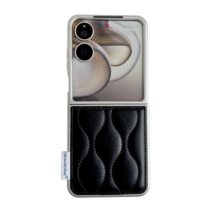 Funda para teléfono con textura de chaqueta acolchada, For Xiaomi Mix Flip 2, For Xiaomi Mix Flip