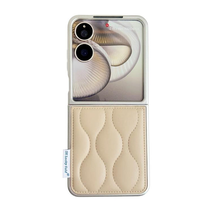 Funda para teléfono con textura de chaqueta acolchada, For Xiaomi Mix Flip 2, For Xiaomi Mix Flip