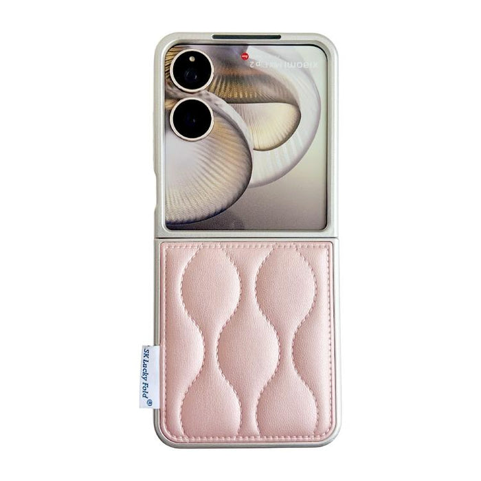 Funda para teléfono con textura de chaqueta acolchada, For Xiaomi Mix Flip 2, For Xiaomi Mix Flip