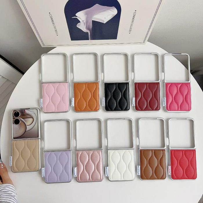 Funda para teléfono con textura de chaqueta acolchada, For Xiaomi Mix Flip 2, For Xiaomi Mix Flip