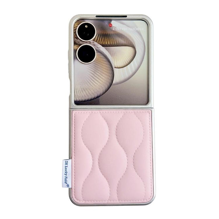 Funda para teléfono con textura de chaqueta acolchada, For Xiaomi Mix Flip 2, For Xiaomi Mix Flip