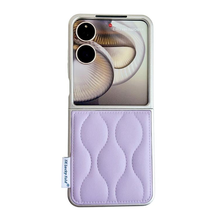 Funda para teléfono con textura de chaqueta acolchada, For Xiaomi Mix Flip 2, For Xiaomi Mix Flip
