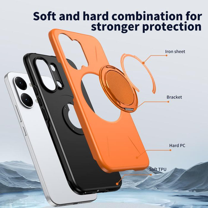 Funda híbrida de TPU y PC con soporte giratorio de metal y MagSafe, For Redmi Turbo 5 Max 5G / Poco X8 Pro Max 5G, For Redmi Turbo 5 5G / Poco X8 Pro 5G, For Redmi Note 15 Pro+ 5G / Poco M8 Pro 5G, For Redmi Note 15 4G / 5G Global 164mm                ...