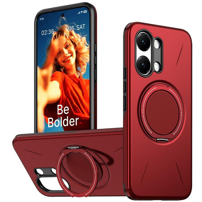 Funda híbrida de TPU y PC con soporte giratorio de metal y MagSafe, For Redmi Turbo 5 Max 5G / Poco X8 Pro Max 5G, For Redmi Turbo 5 5G / Poco X8 Pro 5G, For Redmi Note 15 Pro+ 5G / Poco M8 Pro 5G, For Redmi Note 15 4G / 5G Global 164mm                ...