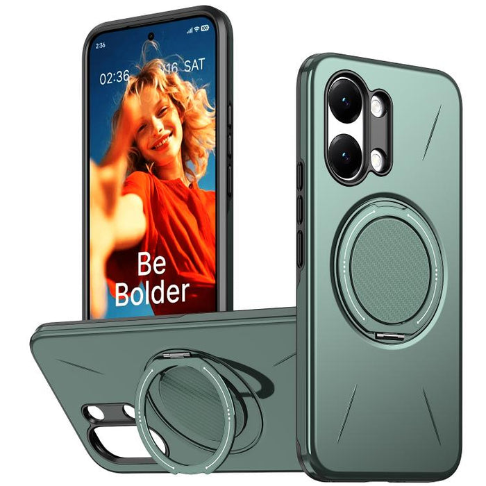 Funda híbrida de TPU y PC con soporte giratorio de metal y MagSafe, For Redmi Turbo 5 Max 5G / Poco X8 Pro Max 5G, For Redmi Turbo 5 5G / Poco X8 Pro 5G, For Redmi Note 15 Pro+ 5G / Poco M8 Pro 5G, For Redmi Note 15 4G / 5G Global 164mm                ...