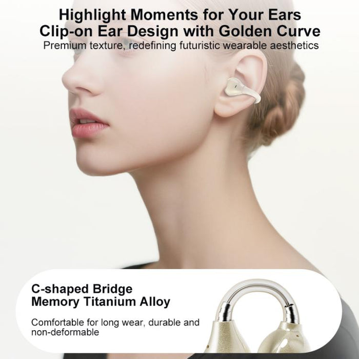 Auriculares inalámbricos Bluetooth ZGA GS25 con clip para la oreja, GS25
