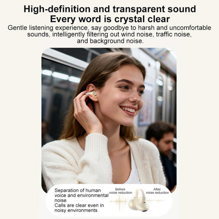 Auriculares inalámbricos Bluetooth ZGA GS25 con clip para la oreja, GS25