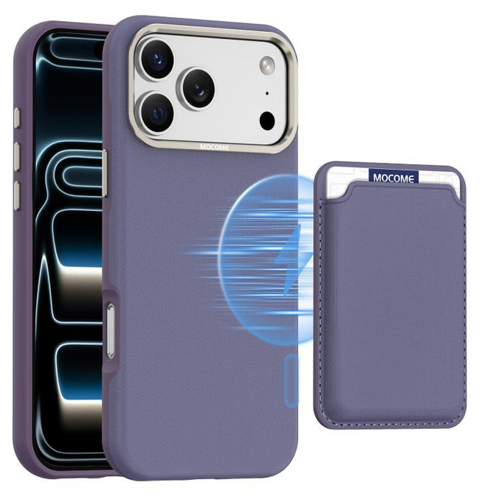 Funda para teléfono Mocome Plain con cierre magnético y tarjetero, For iPhone 17 Pro Max, For iPhone 17 Pro