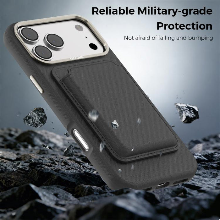 Funda para teléfono Mocome Plain con cierre magnético y tarjetero, For iPhone 17 Pro Max, For iPhone 17 Pro