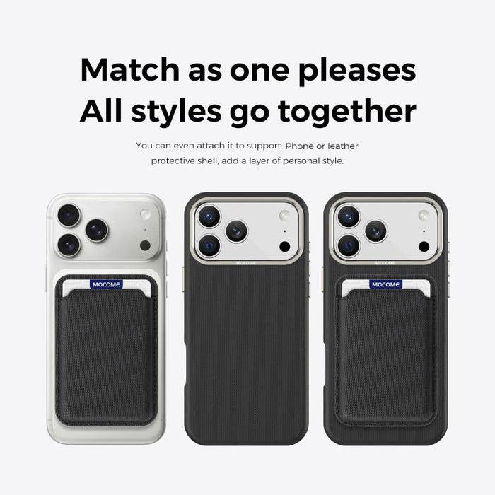 Funda para teléfono Mocome Plain con cierre magnético y tarjetero, For iPhone 17 Pro Max, For iPhone 17 Pro