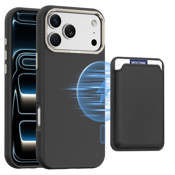 Funda para teléfono Mocome Plain con cierre magnético y tarjetero, For iPhone 17 Pro Max, For iPhone 17 Pro