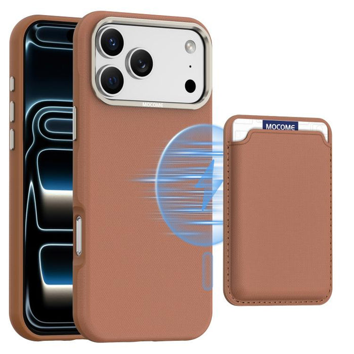 Funda para teléfono Mocome Plain con cierre magnético y tarjetero, For iPhone 17 Pro Max, For iPhone 17 Pro