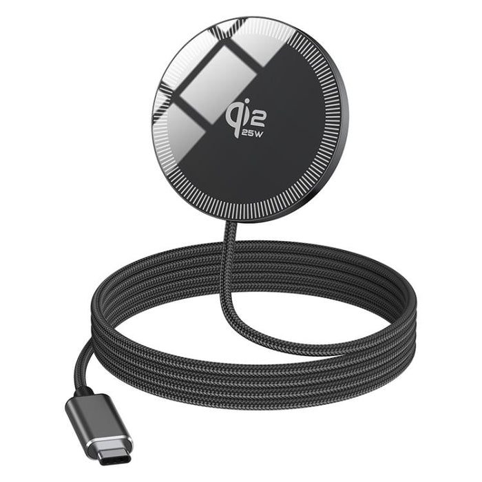 Cargador inalámbrico magnético portátil QI2 de 25 W con interfaz USB-C/Tipo-C