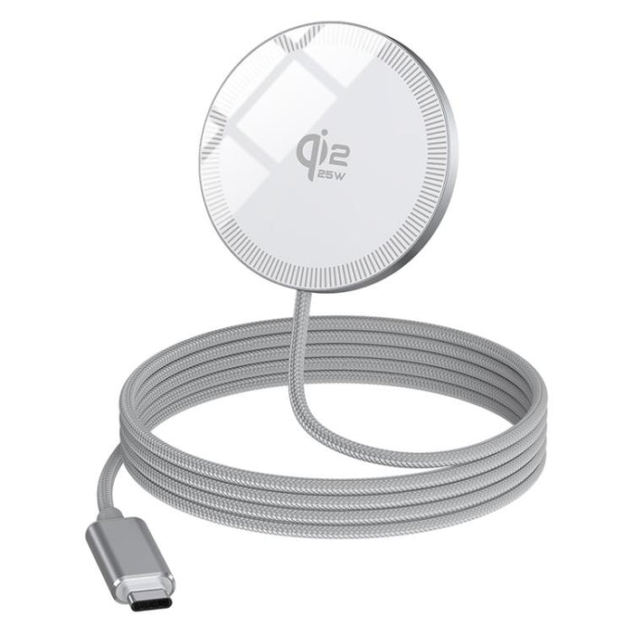 Cargador inalámbrico magnético portátil QI2 de 25 W con interfaz USB-C/Tipo-C