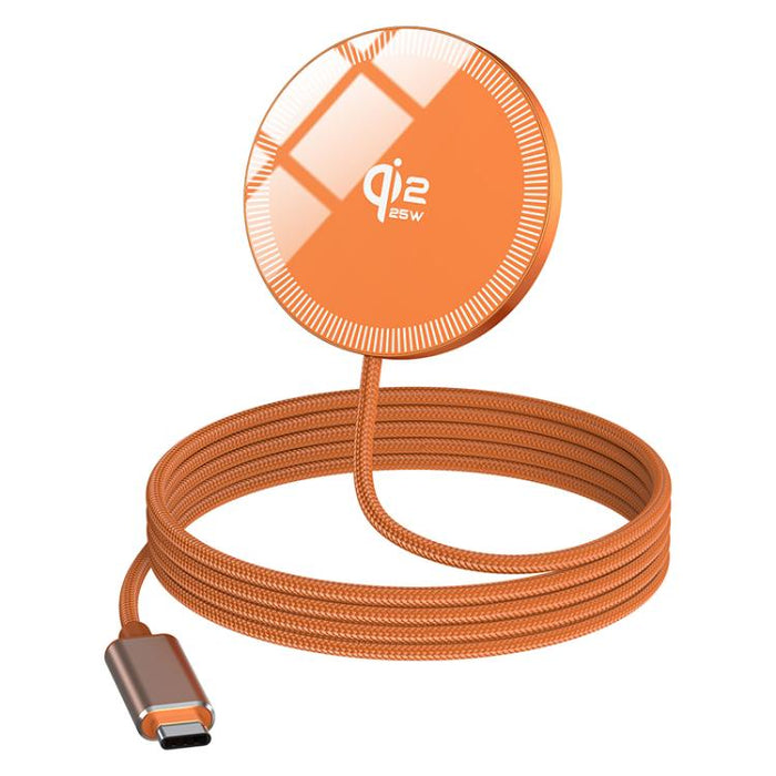 Cargador inalámbrico magnético portátil QI2 de 25 W con interfaz USB-C/Tipo-C