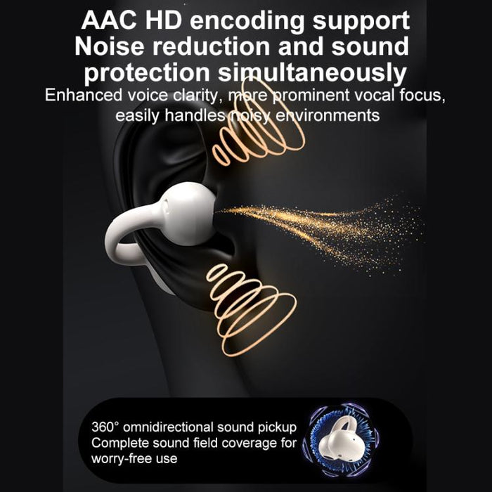 Auriculares inalámbricos Bluetooth ZGA GS28 con clip para la oreja e indicador luminoso., GS28