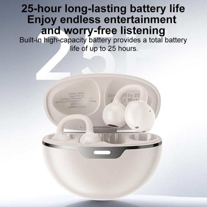 Auriculares inalámbricos Bluetooth ZGA GS28 con clip para la oreja e indicador luminoso., GS28