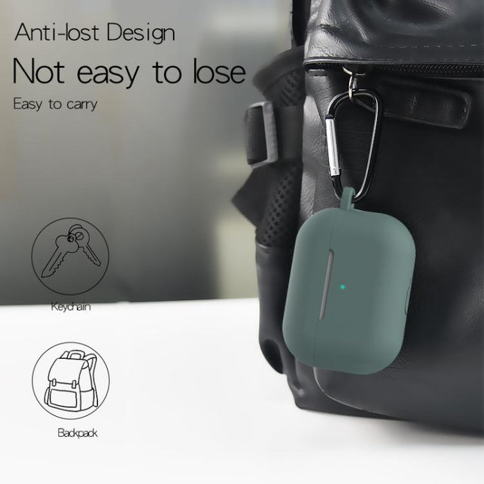 Funda protectora de silicona para auriculares + gancho + cuerda antipérdida (3 en 1), For AirPods Pro 3