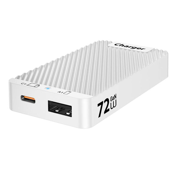 Cargador rápido ultradelgado del tamaño de una tarjeta WLX-902 de 72 W con doble puerto USB y tipo C, con tecnología GaN y tecnología dual., EU Plug, US Plug, UK Plug, AU Plug