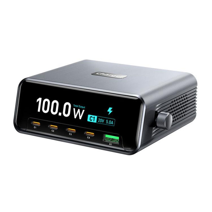 Estación de carga de escritorio de alta potencia con pantalla inteligente GaN WXL-60D de 2,3 pulgadas, WXL-60D