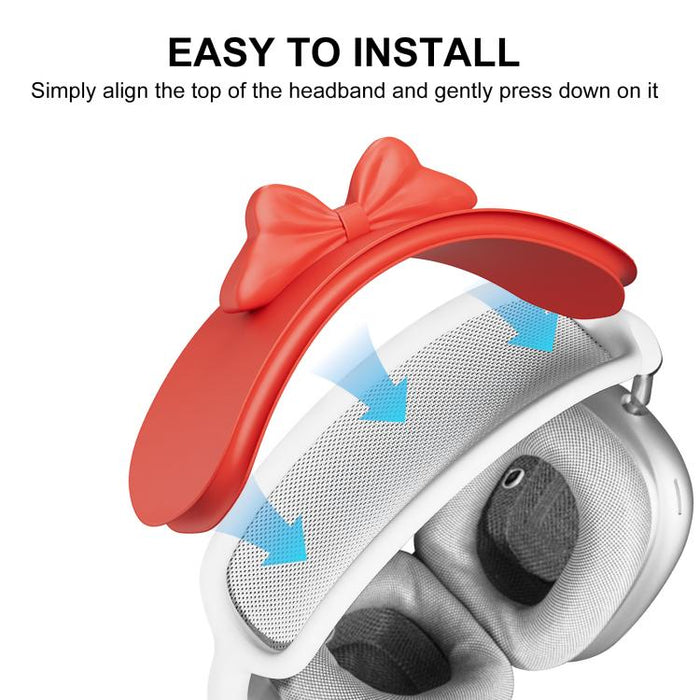Funda decorativa de silicona para diadema con lazo, For AirPods Max