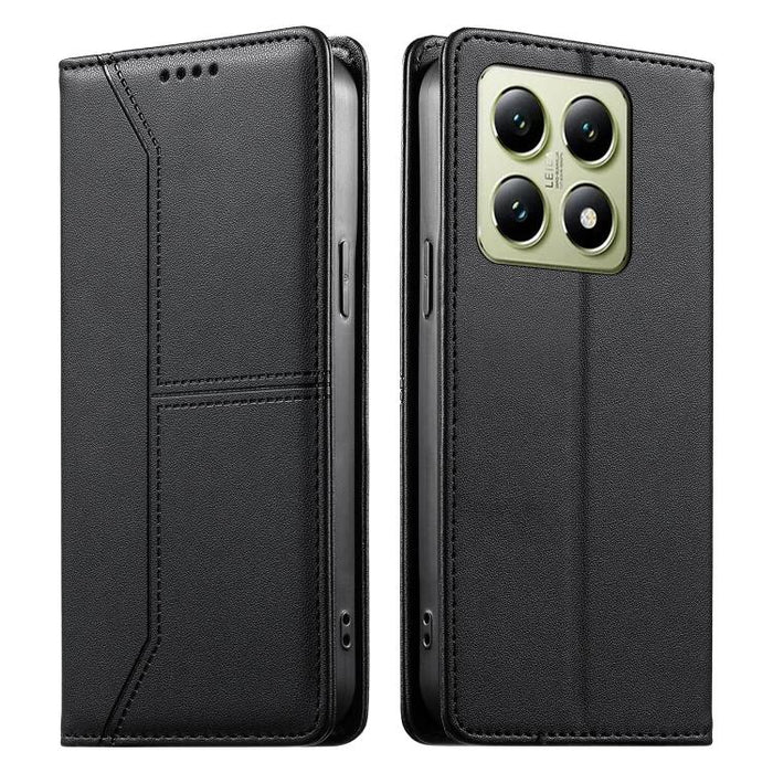Funda para teléfono de cuero vegano magnética RFID con costuras, For Xiaomi 17 Max 5G, For Xiaomi 17T Pro 5G, For Xiaomi 17T 5G, For Xiaomi Poco X8 Pro 5G / Redmi Turbo 5 5G, For Xiaomi 17 Ultra, For Xiaomi 17 Pro Max, For Xiaomi 17 Pro, For Xiaomi 17 ...