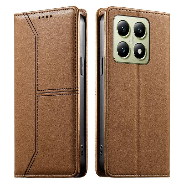 Funda para teléfono de cuero vegano magnética RFID con costuras, For Xiaomi 17 Max 5G, For Xiaomi 17T Pro 5G, For Xiaomi 17T 5G, For Xiaomi Poco X8 Pro 5G / Redmi Turbo 5 5G, For Xiaomi 17 Ultra, For Xiaomi 17 Pro Max, For Xiaomi 17 Pro, For Xiaomi 17 ...