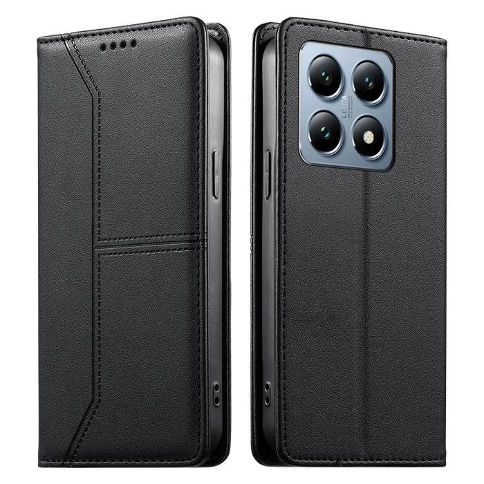 Funda para teléfono de cuero vegano magnética RFID con costuras, For Xiaomi 17 Max 5G, For Xiaomi 17T Pro 5G, For Xiaomi 17T 5G, For Xiaomi Poco X8 Pro 5G / Redmi Turbo 5 5G, For Xiaomi 17 Ultra, For Xiaomi 17 Pro Max, For Xiaomi 17 Pro, For Xiaomi 17 ...