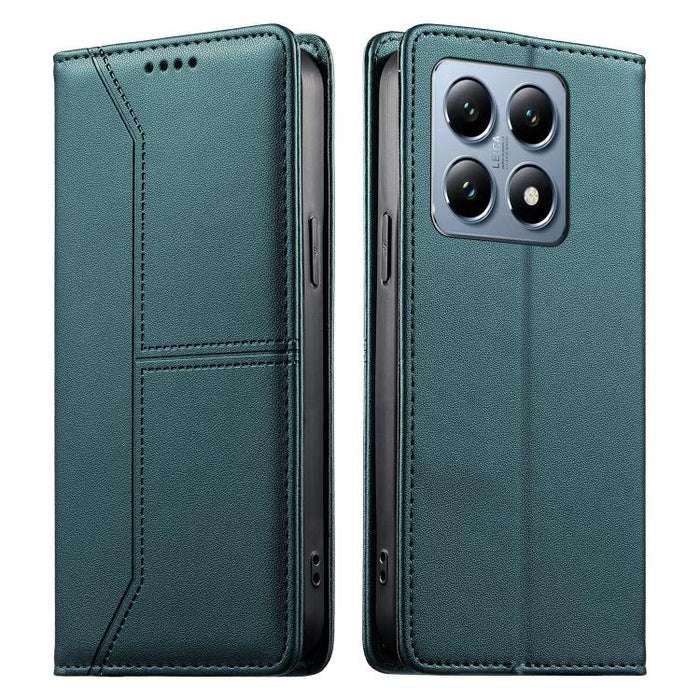 Funda para teléfono de cuero vegano magnética RFID con costuras, For Xiaomi 17 Max 5G, For Xiaomi 17T Pro 5G, For Xiaomi 17T 5G, For Xiaomi Poco X8 Pro 5G / Redmi Turbo 5 5G, For Xiaomi 17 Ultra, For Xiaomi 17 Pro Max, For Xiaomi 17 Pro, For Xiaomi 17 ...