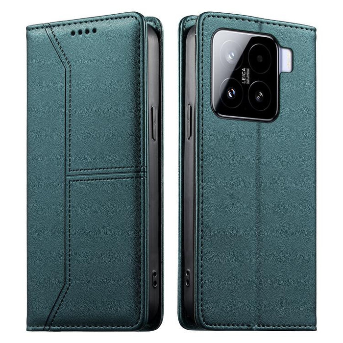 Funda para teléfono de cuero vegano magnética RFID con costuras, For Xiaomi 17 Max 5G, For Xiaomi 17T Pro 5G, For Xiaomi 17T 5G, For Xiaomi Poco X8 Pro 5G / Redmi Turbo 5 5G, For Xiaomi 17 Ultra, For Xiaomi 17 Pro Max, For Xiaomi 17 Pro, For Xiaomi 17 ...