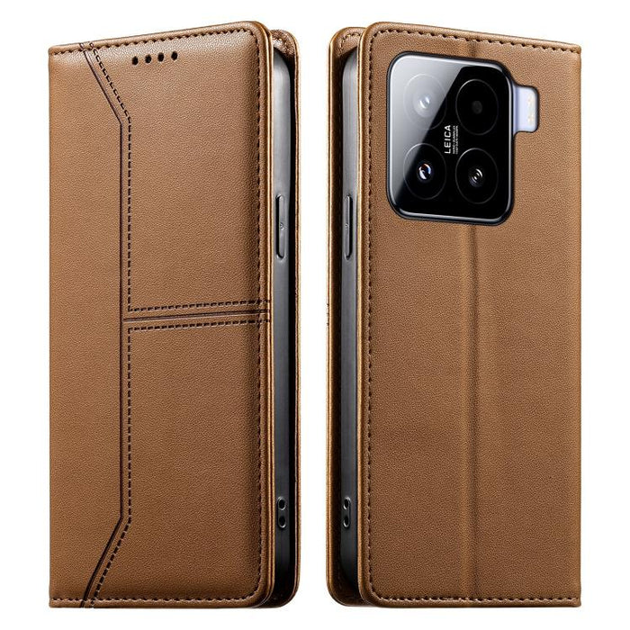 Funda para teléfono de cuero vegano magnética RFID con costuras, For Xiaomi 17 Max 5G, For Xiaomi 17T Pro 5G, For Xiaomi 17T 5G, For Xiaomi Poco X8 Pro 5G / Redmi Turbo 5 5G, For Xiaomi 17 Ultra, For Xiaomi 17 Pro Max, For Xiaomi 17 Pro, For Xiaomi 17 ...