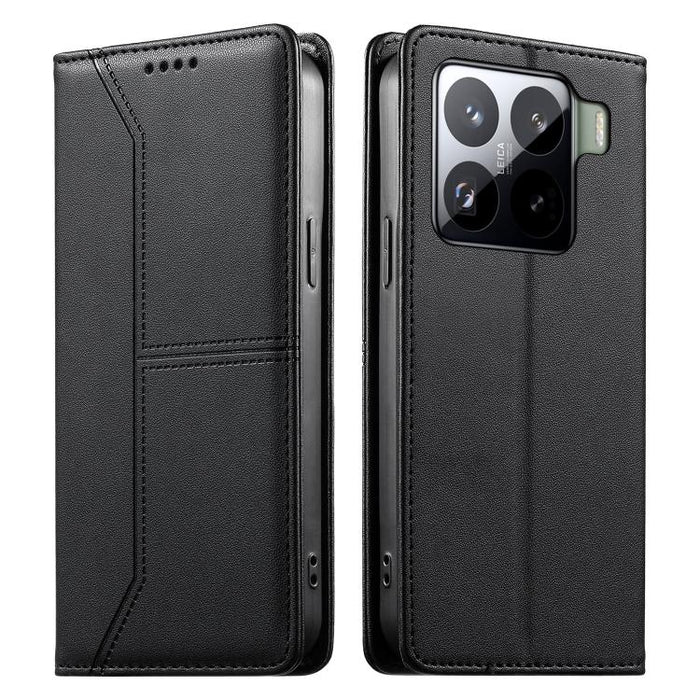 Funda para teléfono de cuero vegano magnética RFID con costuras, For Xiaomi 17 Max 5G, For Xiaomi 17T Pro 5G, For Xiaomi 17T 5G, For Xiaomi Poco X8 Pro 5G / Redmi Turbo 5 5G, For Xiaomi 17 Ultra, For Xiaomi 17 Pro Max, For Xiaomi 17 Pro, For Xiaomi 17 ...
