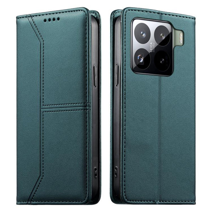 Funda para teléfono de cuero vegano magnética RFID con costuras, For Xiaomi 17 Max 5G, For Xiaomi 17T Pro 5G, For Xiaomi 17T 5G, For Xiaomi Poco X8 Pro 5G / Redmi Turbo 5 5G, For Xiaomi 17 Ultra, For Xiaomi 17 Pro Max, For Xiaomi 17 Pro, For Xiaomi 17 ...