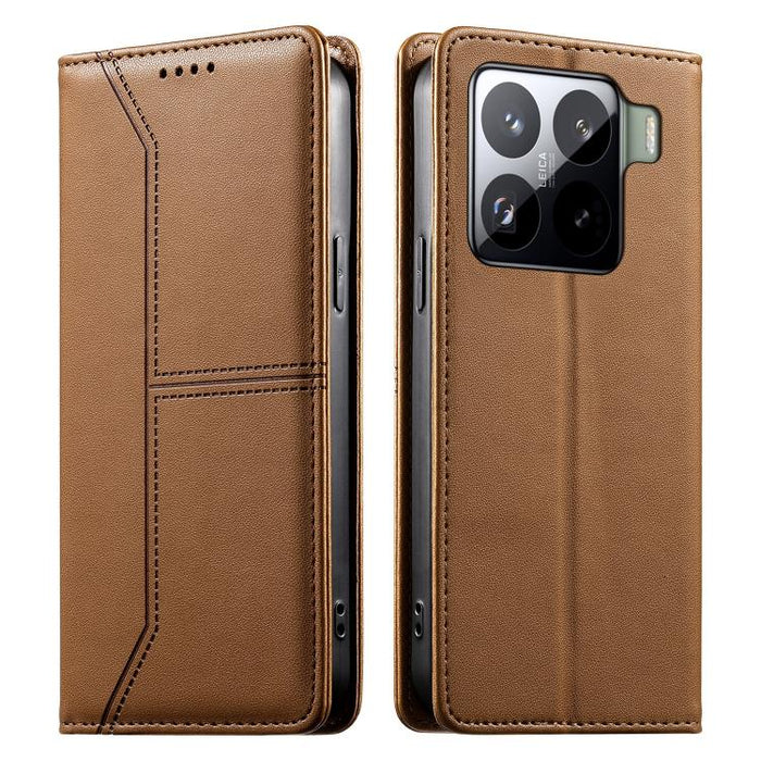 Funda para teléfono de cuero vegano magnética RFID con costuras, For Xiaomi 17 Max 5G, For Xiaomi 17T Pro 5G, For Xiaomi 17T 5G, For Xiaomi Poco X8 Pro 5G / Redmi Turbo 5 5G, For Xiaomi 17 Ultra, For Xiaomi 17 Pro Max, For Xiaomi 17 Pro, For Xiaomi 17 ...