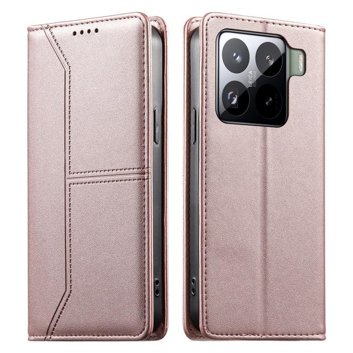 Funda para teléfono de cuero vegano magnética RFID con costuras, For Xiaomi 17 Max 5G, For Xiaomi 17T Pro 5G, For Xiaomi 17T 5G, For Xiaomi Poco X8 Pro 5G / Redmi Turbo 5 5G, For Xiaomi 17 Ultra, For Xiaomi 17 Pro Max, For Xiaomi 17 Pro, For Xiaomi 17 ...