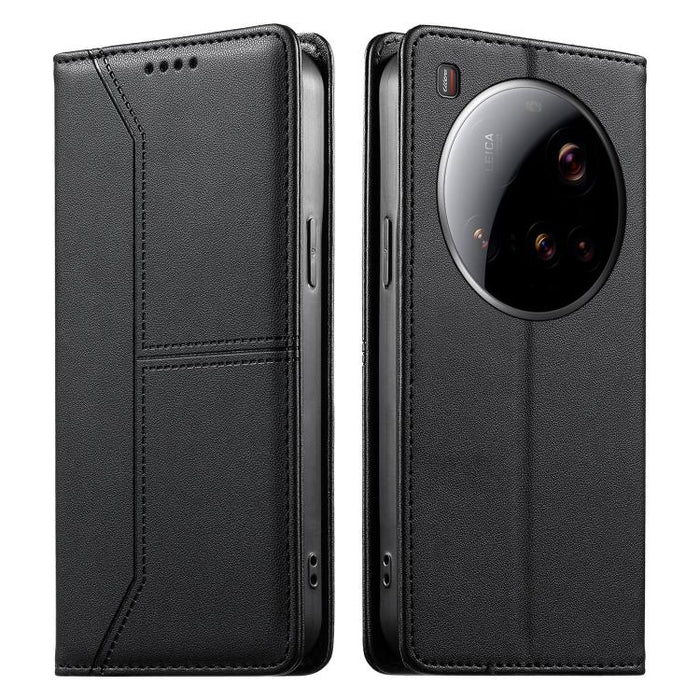 Funda para teléfono de cuero vegano magnética RFID con costuras, For Xiaomi 17 Max 5G, For Xiaomi 17T Pro 5G, For Xiaomi 17T 5G, For Xiaomi Poco X8 Pro 5G / Redmi Turbo 5 5G, For Xiaomi 17 Ultra, For Xiaomi 17 Pro Max, For Xiaomi 17 Pro, For Xiaomi 17 ...