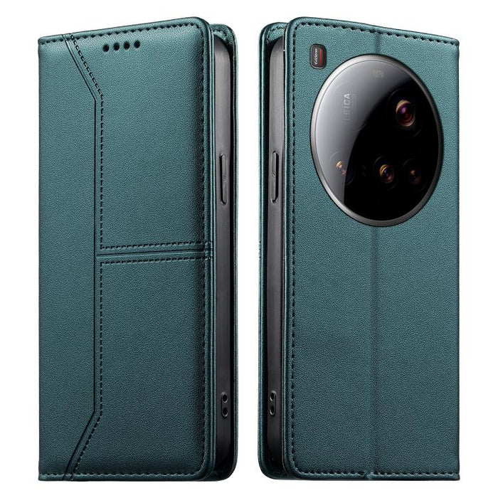 Funda para teléfono de cuero vegano magnética RFID con costuras, For Xiaomi 17 Max 5G, For Xiaomi 17T Pro 5G, For Xiaomi 17T 5G, For Xiaomi Poco X8 Pro 5G / Redmi Turbo 5 5G, For Xiaomi 17 Ultra, For Xiaomi 17 Pro Max, For Xiaomi 17 Pro, For Xiaomi 17 ...