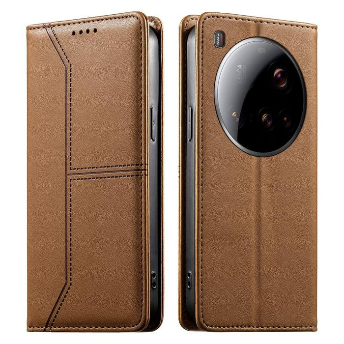 Funda para teléfono de cuero vegano magnética RFID con costuras, For Xiaomi 17 Max 5G, For Xiaomi 17T Pro 5G, For Xiaomi 17T 5G, For Xiaomi Poco X8 Pro 5G / Redmi Turbo 5 5G, For Xiaomi 17 Ultra, For Xiaomi 17 Pro Max, For Xiaomi 17 Pro, For Xiaomi 17 ...