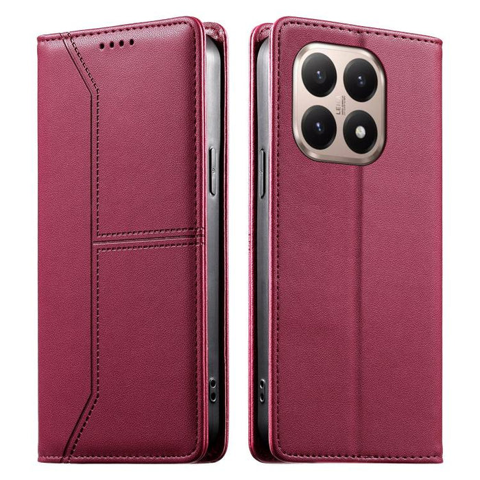 Funda para teléfono de cuero vegano magnética RFID con costuras, For Xiaomi 17 Max 5G, For Xiaomi 17T Pro 5G, For Xiaomi 17T 5G, For Xiaomi Poco X8 Pro 5G / Redmi Turbo 5 5G, For Xiaomi 17 Ultra, For Xiaomi 17 Pro Max, For Xiaomi 17 Pro, For Xiaomi 17 ...