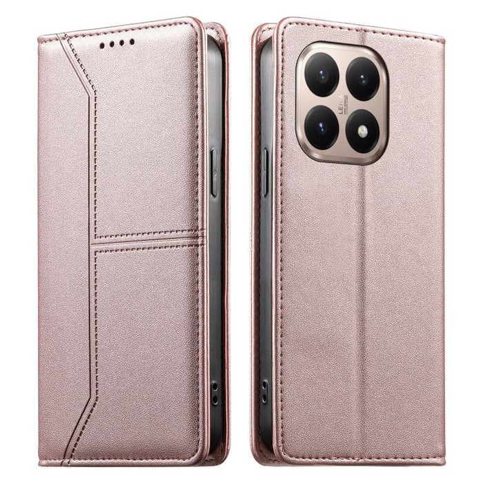 Funda para teléfono de cuero vegano magnética RFID con costuras, For Xiaomi 17 Max 5G, For Xiaomi 17T Pro 5G, For Xiaomi 17T 5G, For Xiaomi Poco X8 Pro 5G / Redmi Turbo 5 5G, For Xiaomi 17 Ultra, For Xiaomi 17 Pro Max, For Xiaomi 17 Pro, For Xiaomi 17 ...