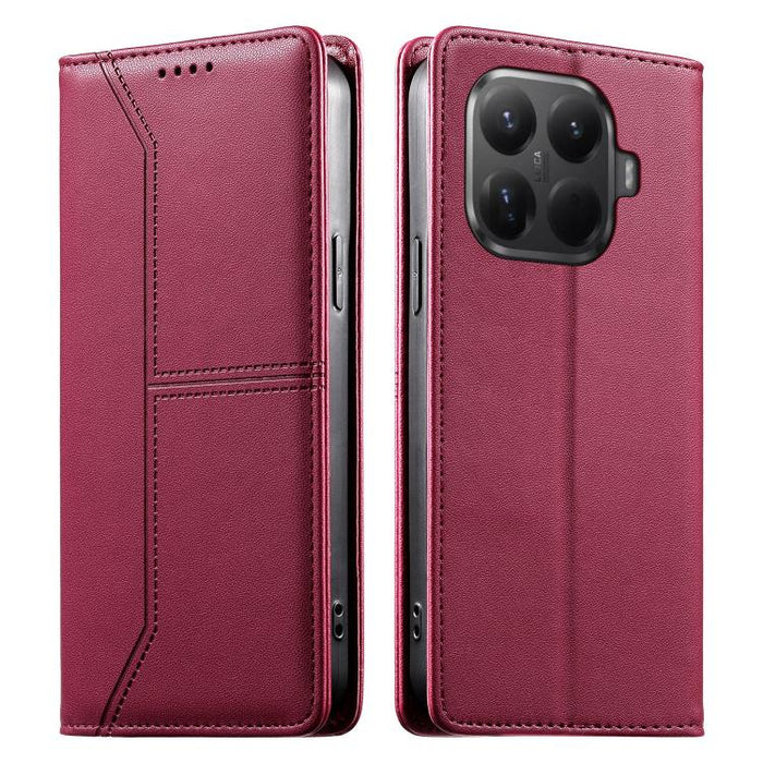 Funda para teléfono de cuero vegano magnética RFID con costuras, For Xiaomi 17 Max 5G, For Xiaomi 17T Pro 5G, For Xiaomi 17T 5G, For Xiaomi Poco X8 Pro 5G / Redmi Turbo 5 5G, For Xiaomi 17 Ultra, For Xiaomi 17 Pro Max, For Xiaomi 17 Pro, For Xiaomi 17 ...