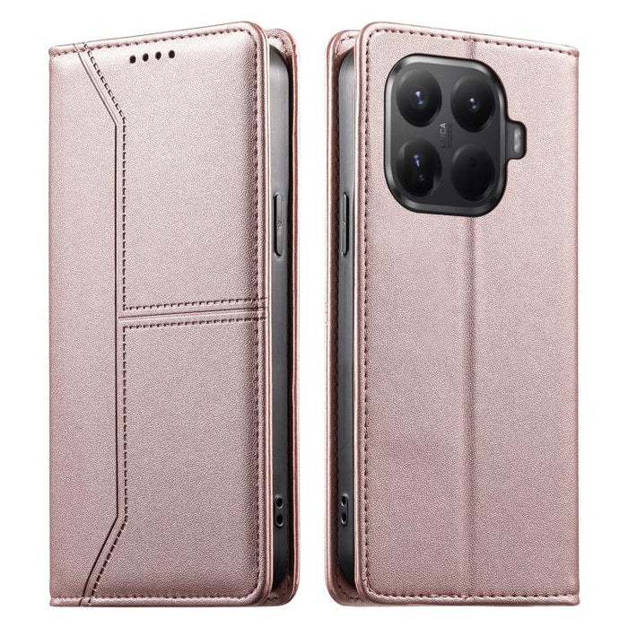 Funda para teléfono de cuero vegano magnética RFID con costuras, For Xiaomi 17 Max 5G, For Xiaomi 17T Pro 5G, For Xiaomi 17T 5G, For Xiaomi Poco X8 Pro 5G / Redmi Turbo 5 5G, For Xiaomi 17 Ultra, For Xiaomi 17 Pro Max, For Xiaomi 17 Pro, For Xiaomi 17 ...