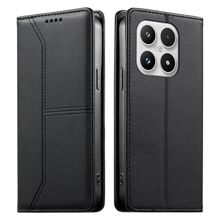 Funda para teléfono de cuero vegano magnética RFID con costuras, For Xiaomi 17 Max 5G, For Xiaomi 17T Pro 5G, For Xiaomi 17T 5G, For Xiaomi Poco X8 Pro 5G / Redmi Turbo 5 5G, For Xiaomi 17 Ultra, For Xiaomi 17 Pro Max, For Xiaomi 17 Pro, For Xiaomi 17 ...