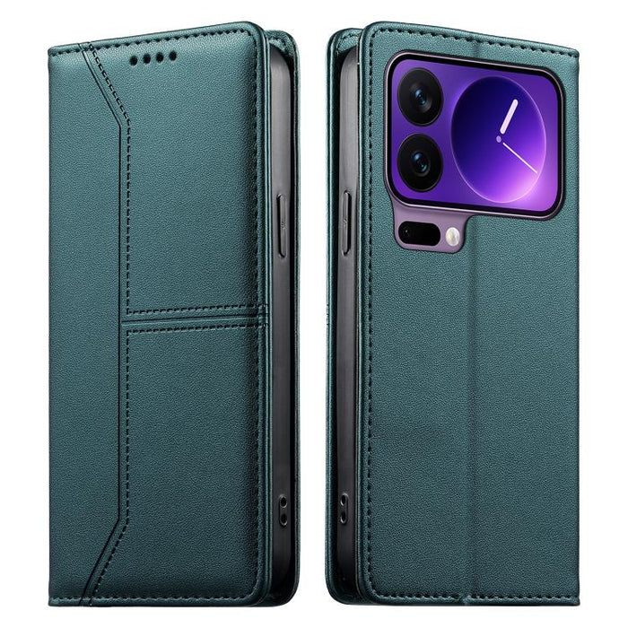 Funda para teléfono de cuero vegano magnética RFID con costuras, For Xiaomi 17 Max 5G, For Xiaomi 17T Pro 5G, For Xiaomi 17T 5G, For Xiaomi Poco X8 Pro 5G / Redmi Turbo 5 5G, For Xiaomi 17 Ultra, For Xiaomi 17 Pro Max, For Xiaomi 17 Pro, For Xiaomi 17 ...